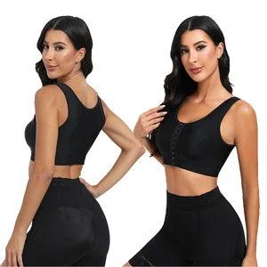 After Surgical Breast Augmentation Vest Tops Custom Logo Stage 1 Post Op Surgery Shapewear Mastectomy Sports Bra for Women