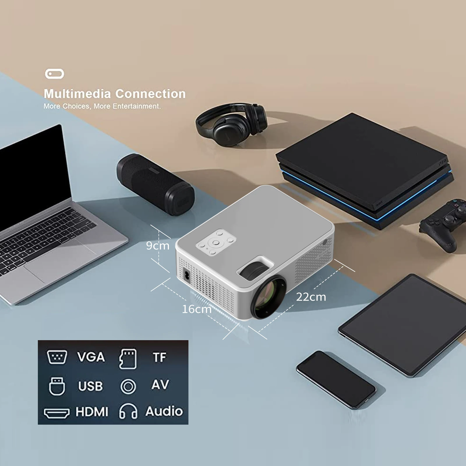 4k Mini Projectors Smart Installation Projector 1080P Video Beamer Screen Mirroring Hd Video Led Boat Projector