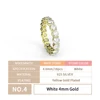 White 4mm Gold