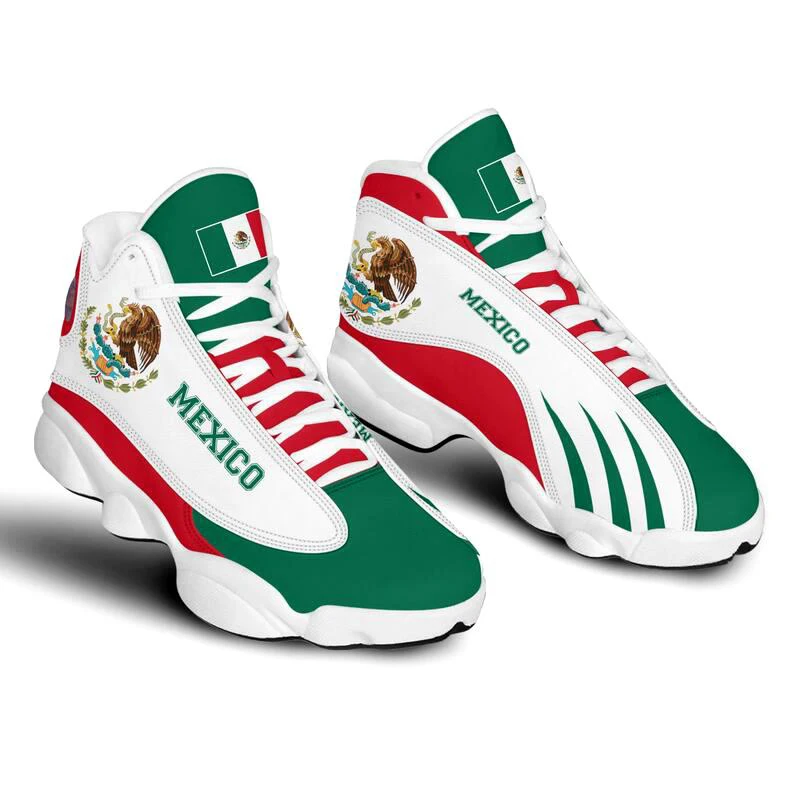 Breathable Mexico Flag Design Sneakers for Men OEM