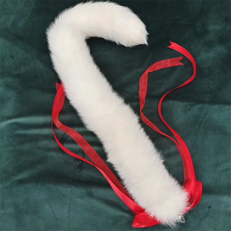 Wirklich Fuchs Fell Plug Butt Tail Hochwertige Hinterhof Metall White Tail  Anal Plug Grohandel Erotik Spielzeug Katze Schwanz Anal Plug