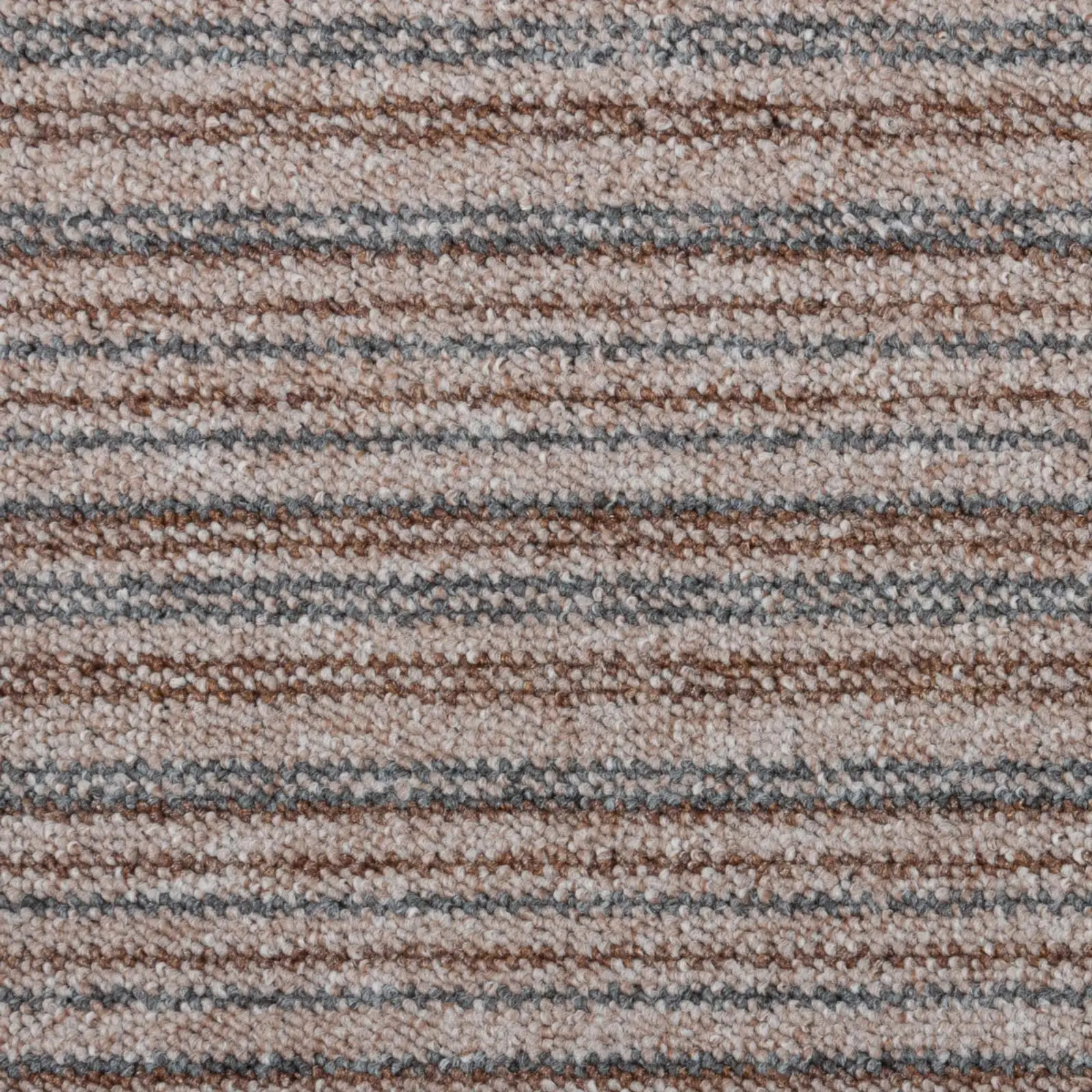 Premium Quality Rectangular Loop Pile Carpet Tiles With Stripes In Gray