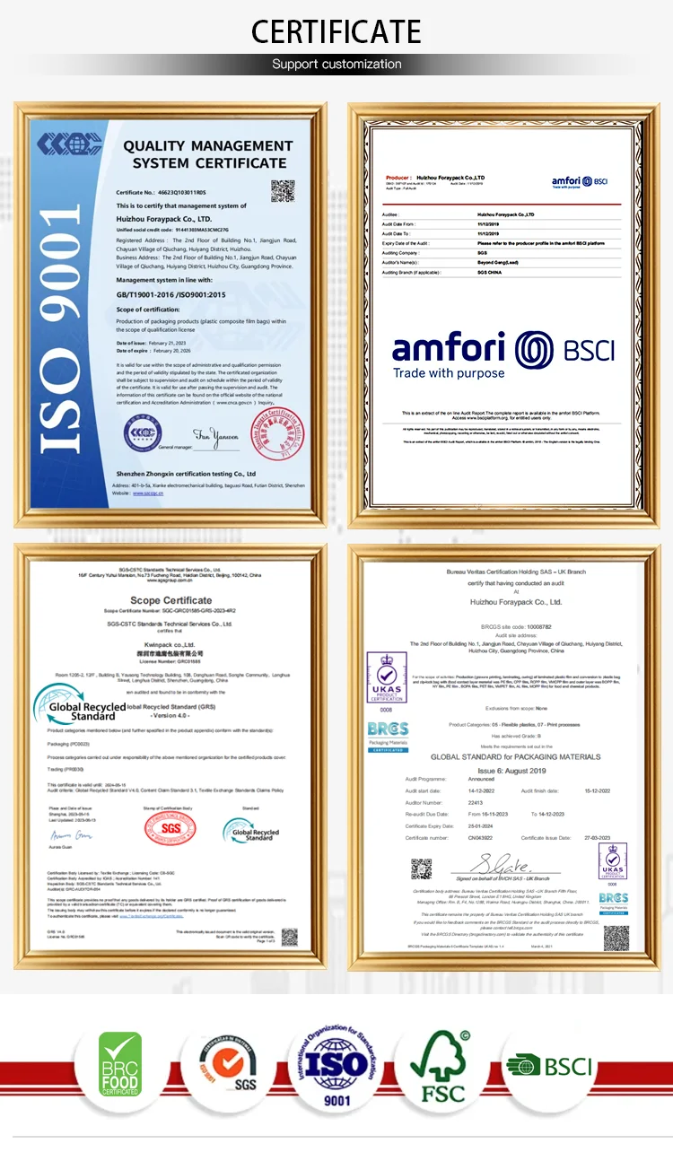 Gravuring Printing Customized Dried Frozen Seafood Packaging Bags Smoked Frozen Fish Packaging Bag