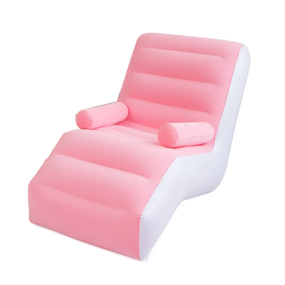 New Luxury S Shaped Flocking Lounger Blow Up Couch Inflatable Air Sofa Outdoor Inflatable Sofa