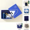 Blue - Cashmere Scarf Set