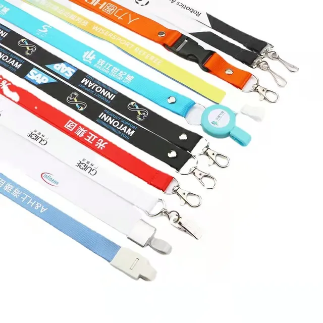 Fancy lanyard with rubber ring color  logo customized available for pen holder.