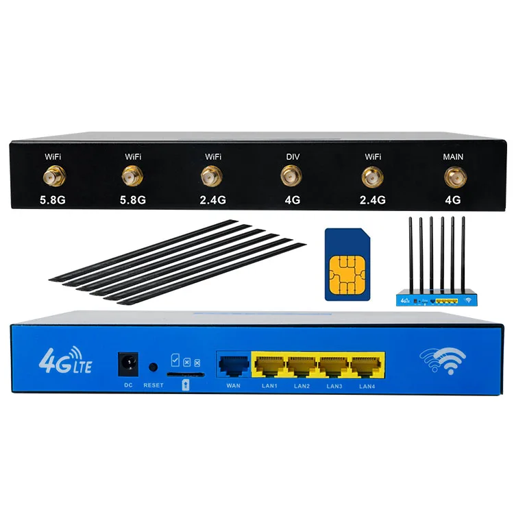 1200Mbps Sim Card FDD TDD WCDMA B2 B4 M2m Iot  Waterproof Outdoor 3G 4G 5G Lte Cpe Wifi Modem Industrial Grade Wireless Router