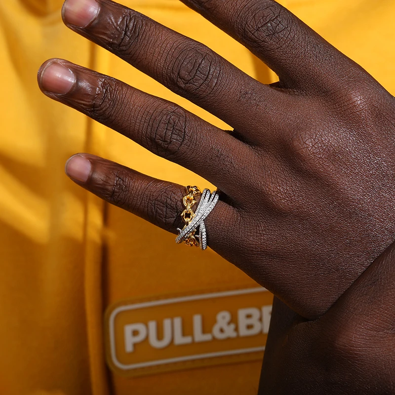 Wholesale Punk Style 925 Sterling Silver Zircon Ring