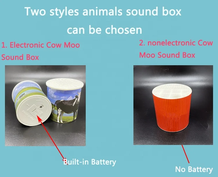 LP Baby Toy Musical Cow Voice Box No Battery Moo Box Sound Toy Noise Sound Maker Without Electricity