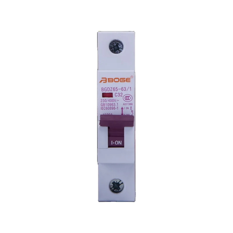 BOGE OEM Mini Circuit Breakers 1 Pole Electrical 25A MCCB AC Beaker MCB