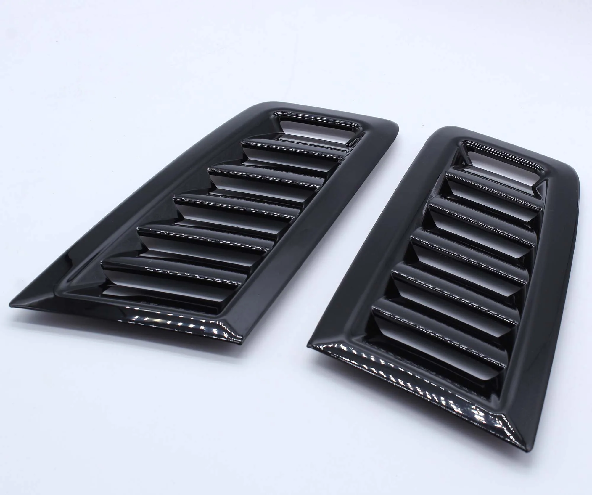 2PCS Universal ABS Bonnet Vents Hood Side Trim Gloss Black for Ford Focus RS ST MK2 VA0233