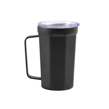 Wholesale 420ML 304 Stainless Steel Double Wall Insulation Solid Color Mug Personalized Unisex Coffee Gift Cup With Handle