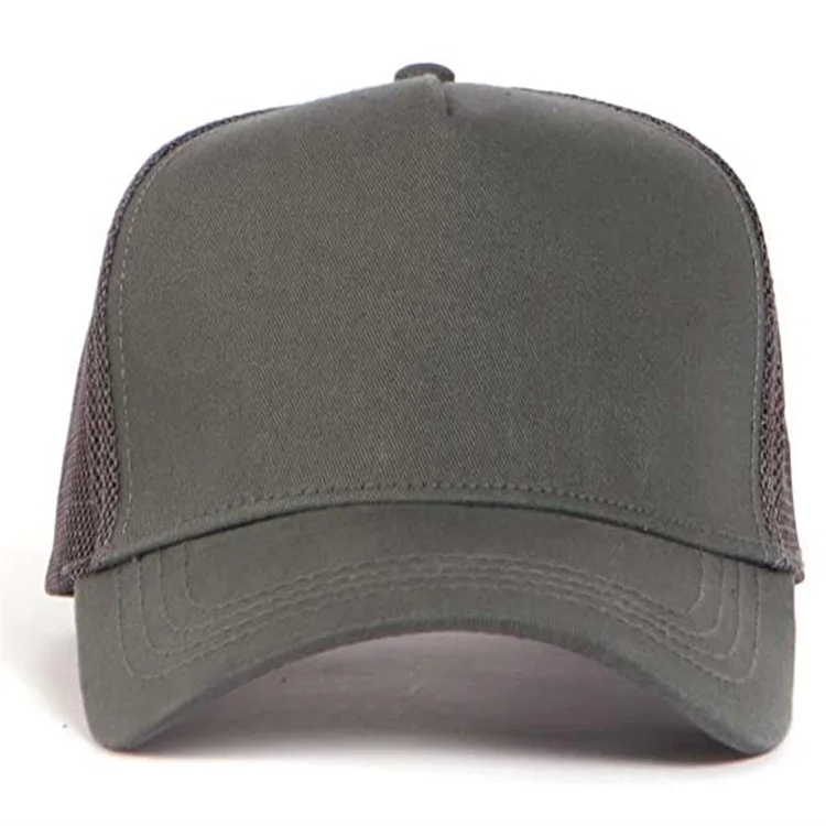 5 Panel Plain Mesh Cap Trucker Hat for Women Men
