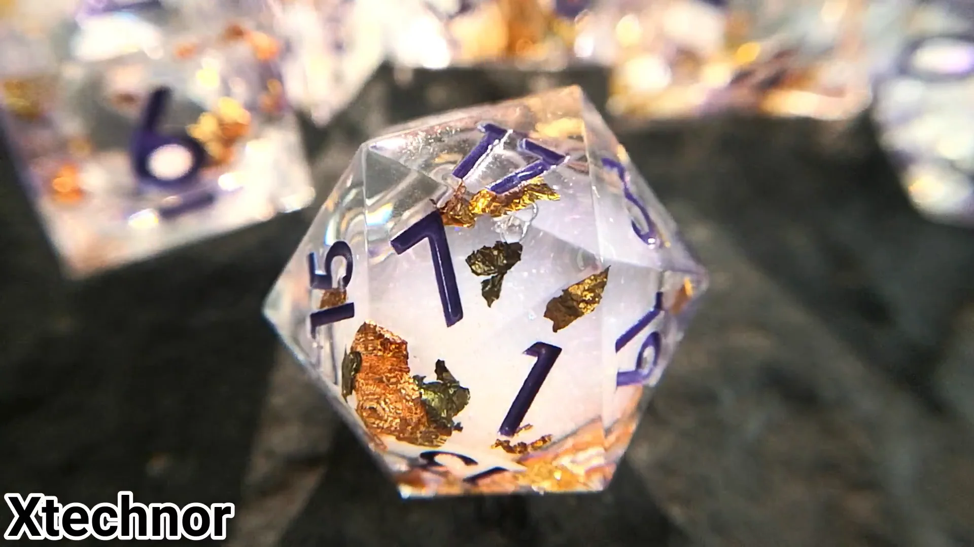 Classical Dnd Dice Set Clear Liquid Core Dice D4 D6 D8 D10 D12 D20 D100