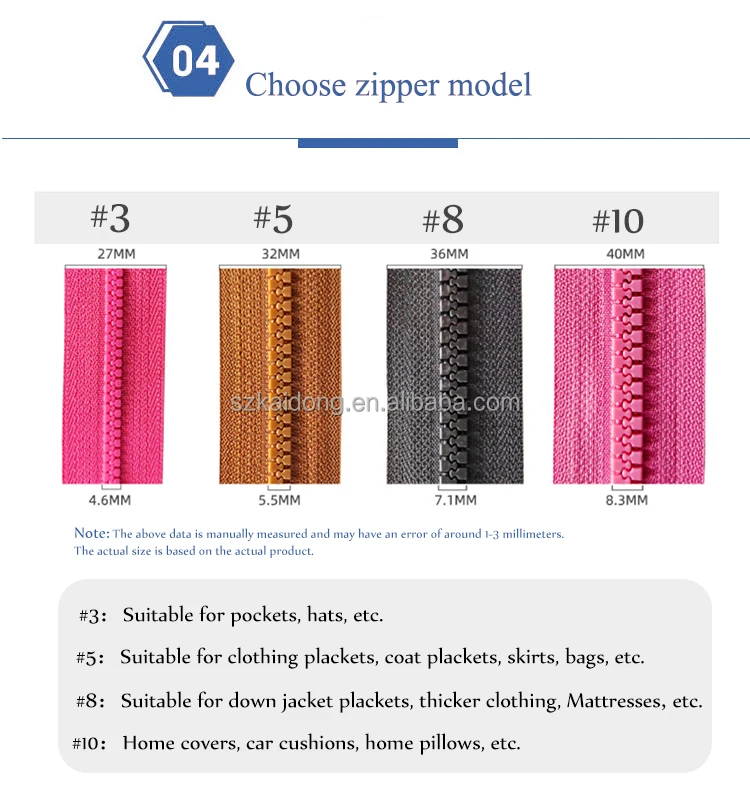 Wholesale Thickened Quality Open End Auto Lock Resin Ykk No.5 Vislon