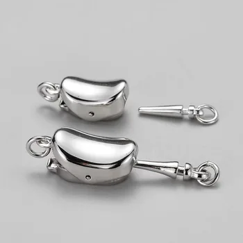 ClaspS925 Silver DIY Handmade Metal Bead Pearl Necklace Pearl Buckle, Yuanbao Buckle,  Bracelet Buckle Rod Accessories Jewelry