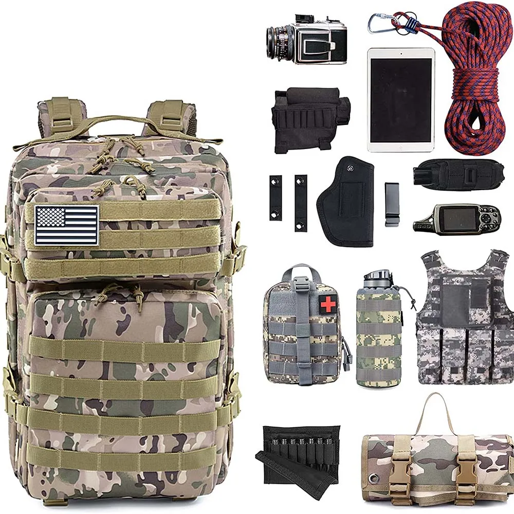 FREE SAMPLE Practical Assault Kit Men's and Women's Backpacks 45L Practical Backpack Large Backpack