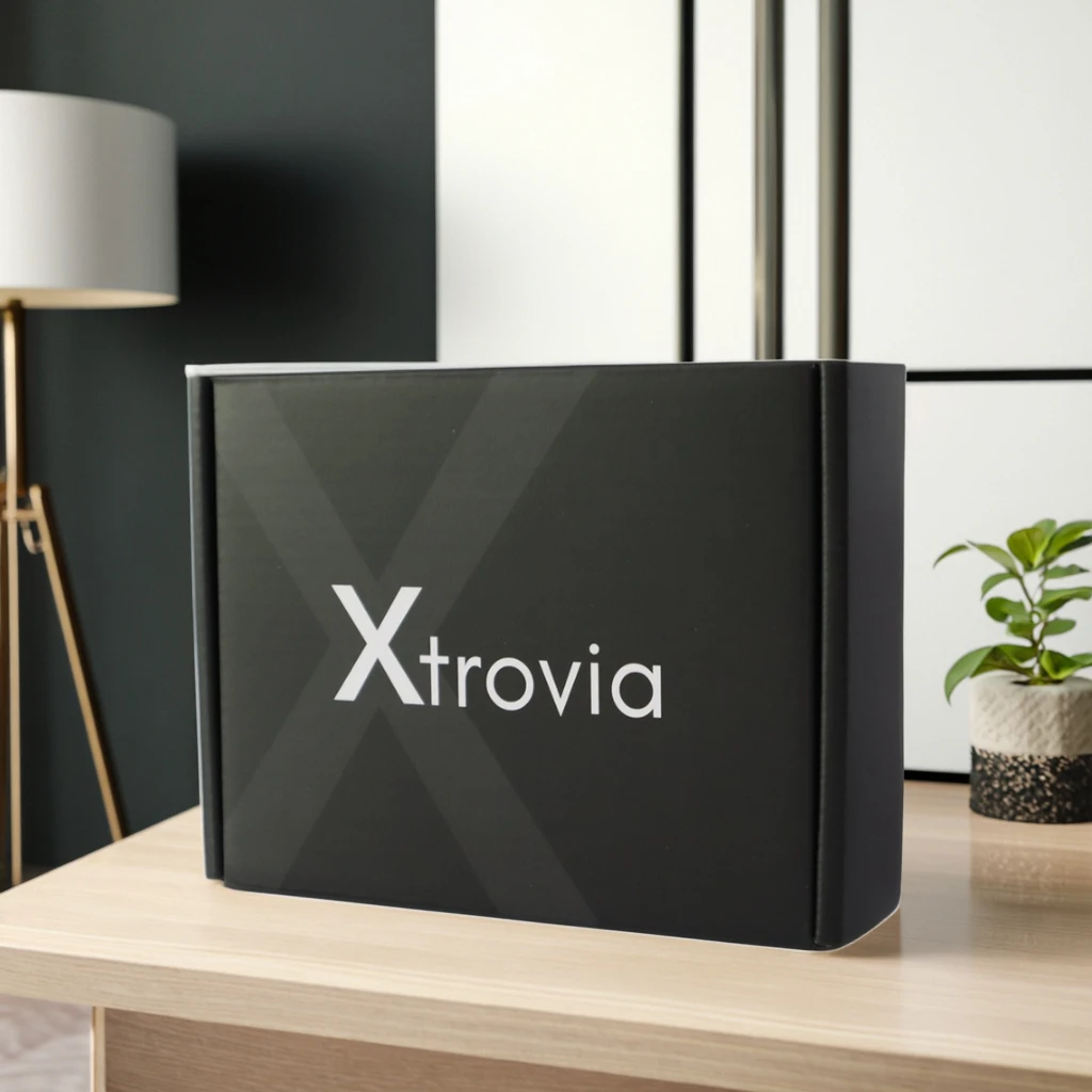 Custom Solid Shipping Mailer Box Paper Printed Corrugated Cardboard Matte Black Postal Mailing Box