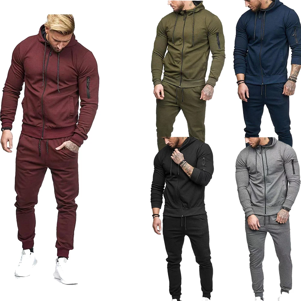 Conyson Custom Logo Spring Jumpsuit Plus Size Tracksuit For Men's ...