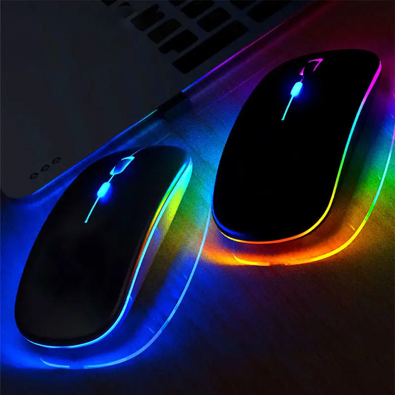 Mouse Inalambrico Ultra-Thin Rechargeable Colorful Optical