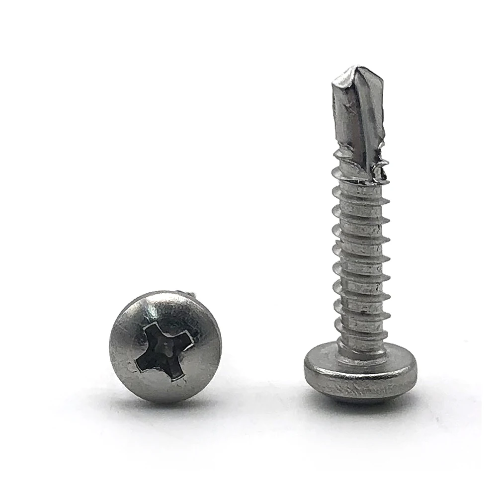 Tornillo de perforaci&oacute;n de acero inoxidable, fabricante de china, cabeza de sart&eacute;n 410, tornillo de autoperforaci&oacute;n para techo