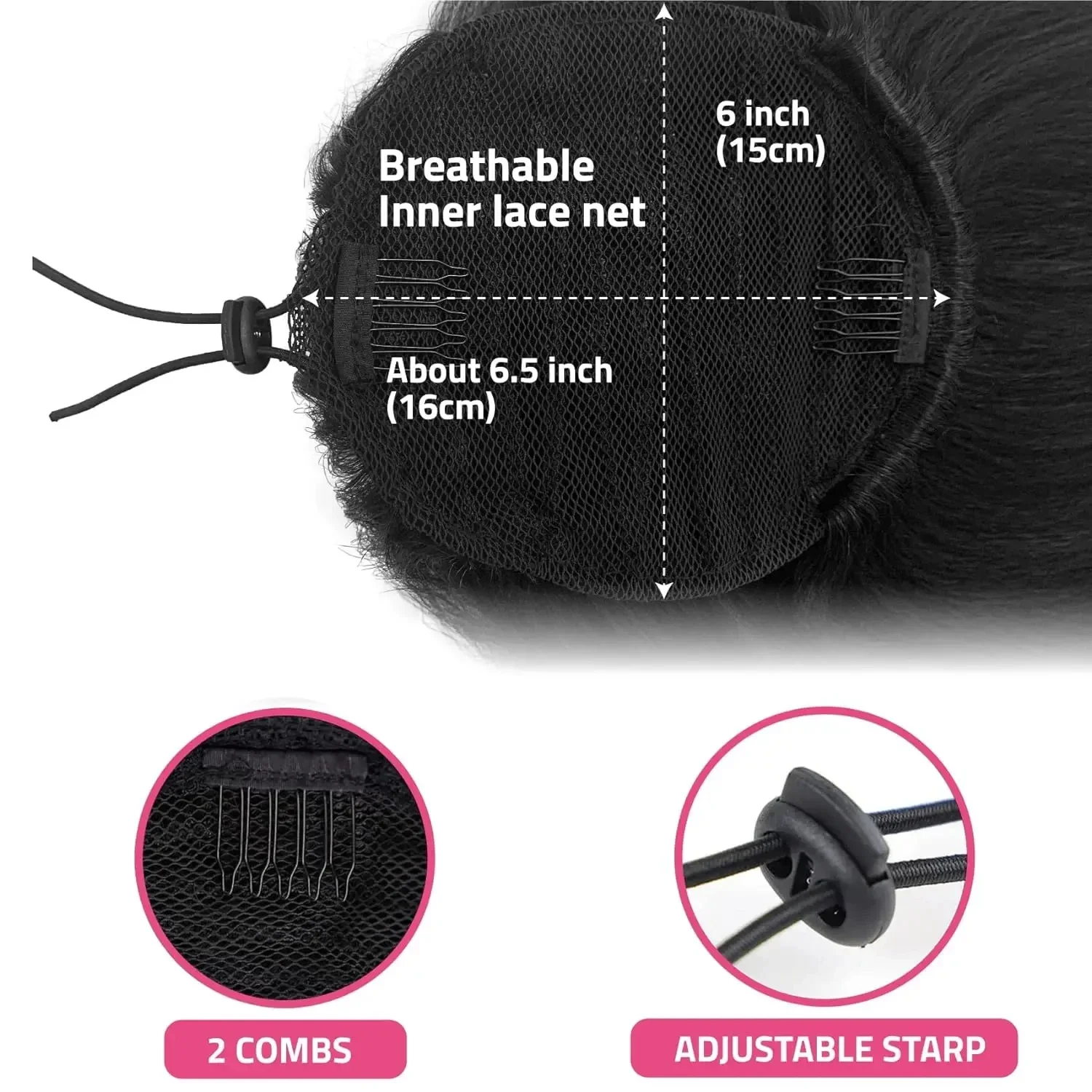 Afro Yaki dritto coulisse coda di cavallo capelli umani brasiliani clip in estensioni dei capelli_voghion.com