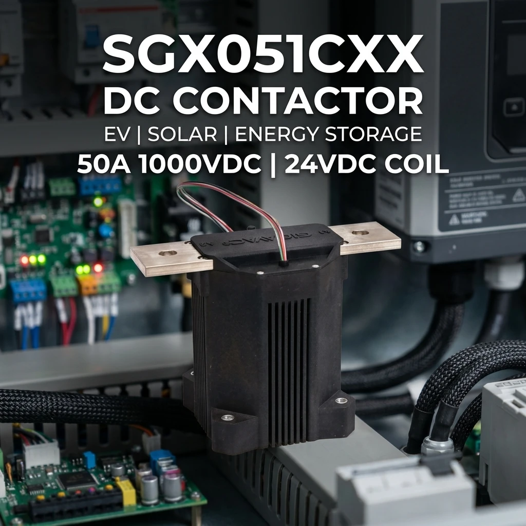 สวิตช์ตัดโหลดแบบเซรามิกที่ปิดผนึก SGX151CXX สำหรับ Sensata-Gigavac กระแสไฟฟ้าสูงสุด 150A, แรงดันไฟฟ้าตรง 24VDC, แรงดันไฟฟ้าตรงสูงสุด 1000VDC พร้อมสถานะเสริม