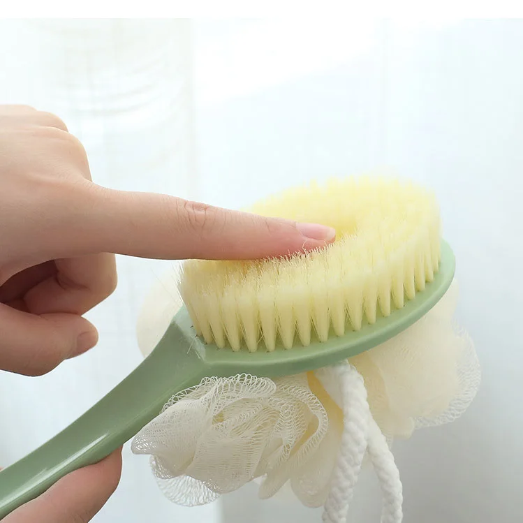 Smell Removing Dehumidification Long Handle for Body Double Two Sides Back Detachable Natural Bristle Shower Bath Brushes
