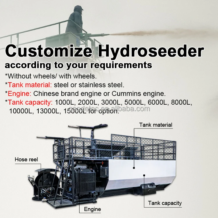 10m3 13m3 15m3 Large Capacity China Slope protection Hydroseeder Machine Grass Seeds Hydro Seeder for Mine Regreening