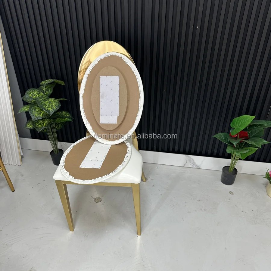 Hot Selling Cheap Gold Stackable Design Pu Leather Velvet Round Back Iron Hotel Chair Banquet Event Wedding Chairs