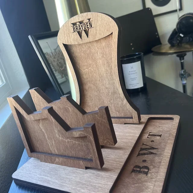 Music Lover Gifts Laser Cut Wood Headphone Holder Headset Stand for  Christmas /Fathers Day Gifts