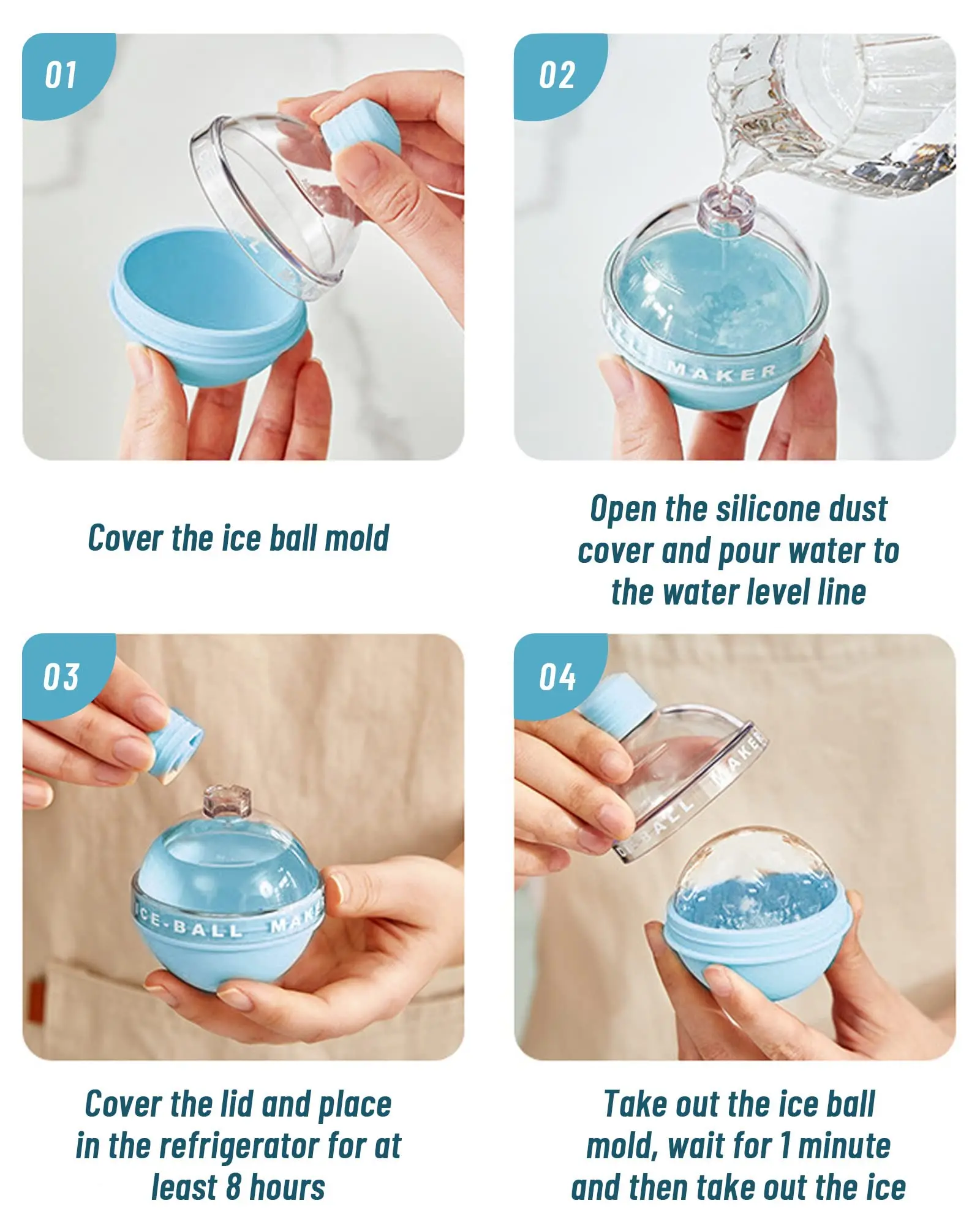 New Frozen Ice Ball Mold Whiskey Spherical Mold Food Grade Silicone Ice Tray Creative Homemade