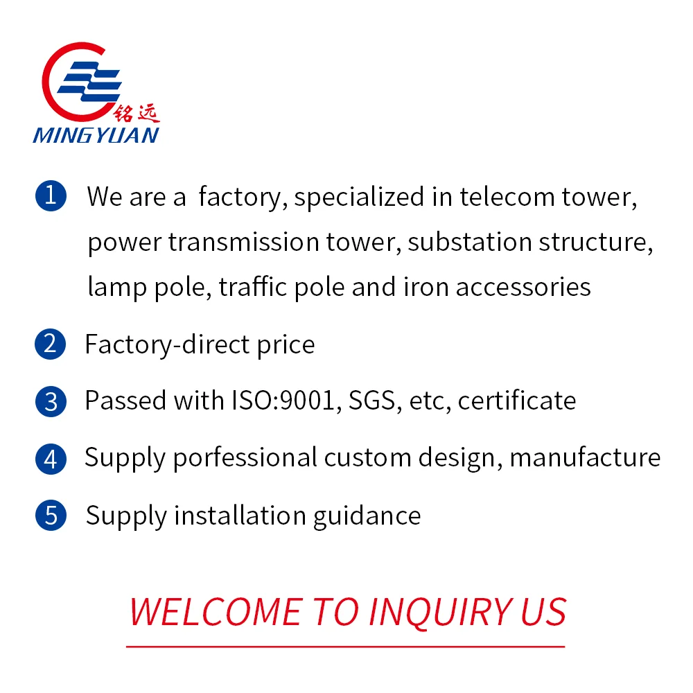 Design Electric Overhead Transmission Electrical Power Pole for Transmission Line