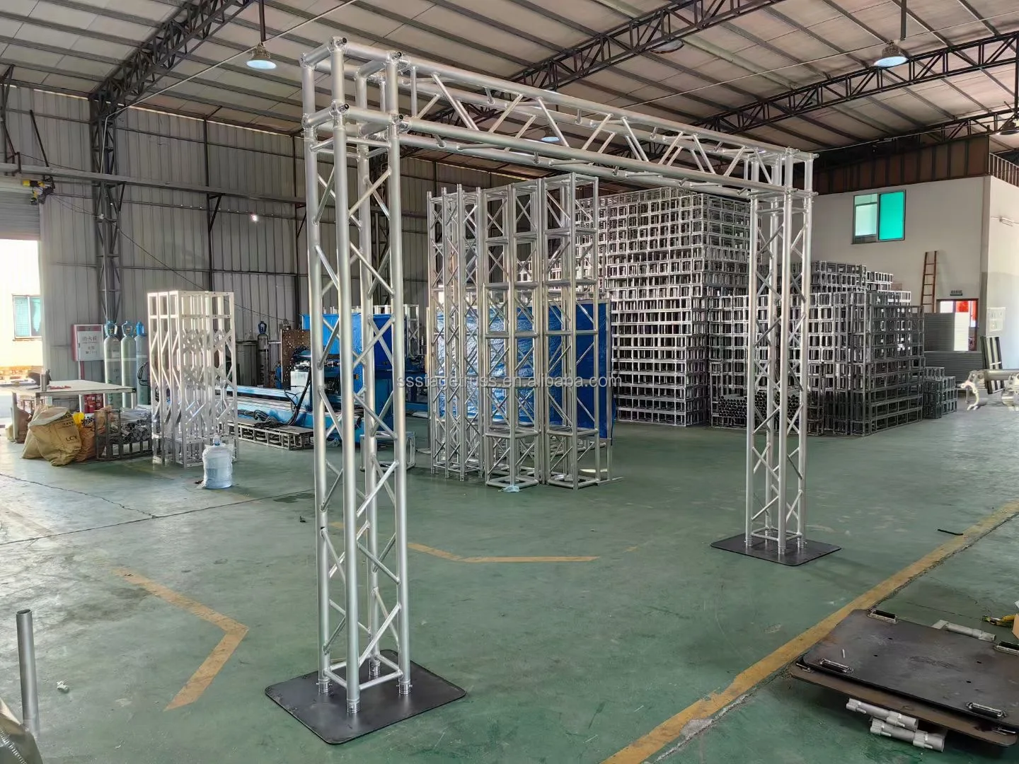 product f34 290mm spigot truss gantry aluminum alloy advertising stand goal gate wall led stage lighting truss display-2