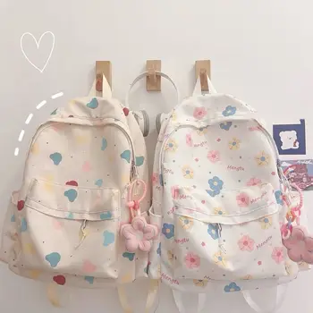 Children kids Small little floral backpack waterproof nylon Book Bag for school Student Travel Backpack for Girl boys