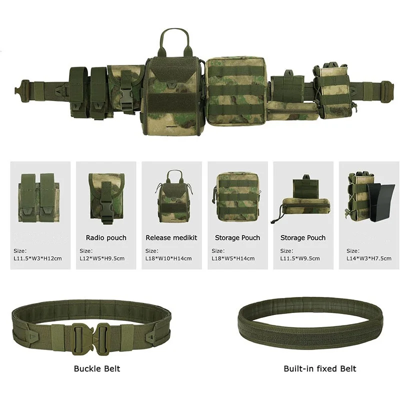 Sport Enthusiasts Adjustable Modular Equipment Durable Duty Belt Quick-Release Tactical Belt Multifunctional Tactical Belts