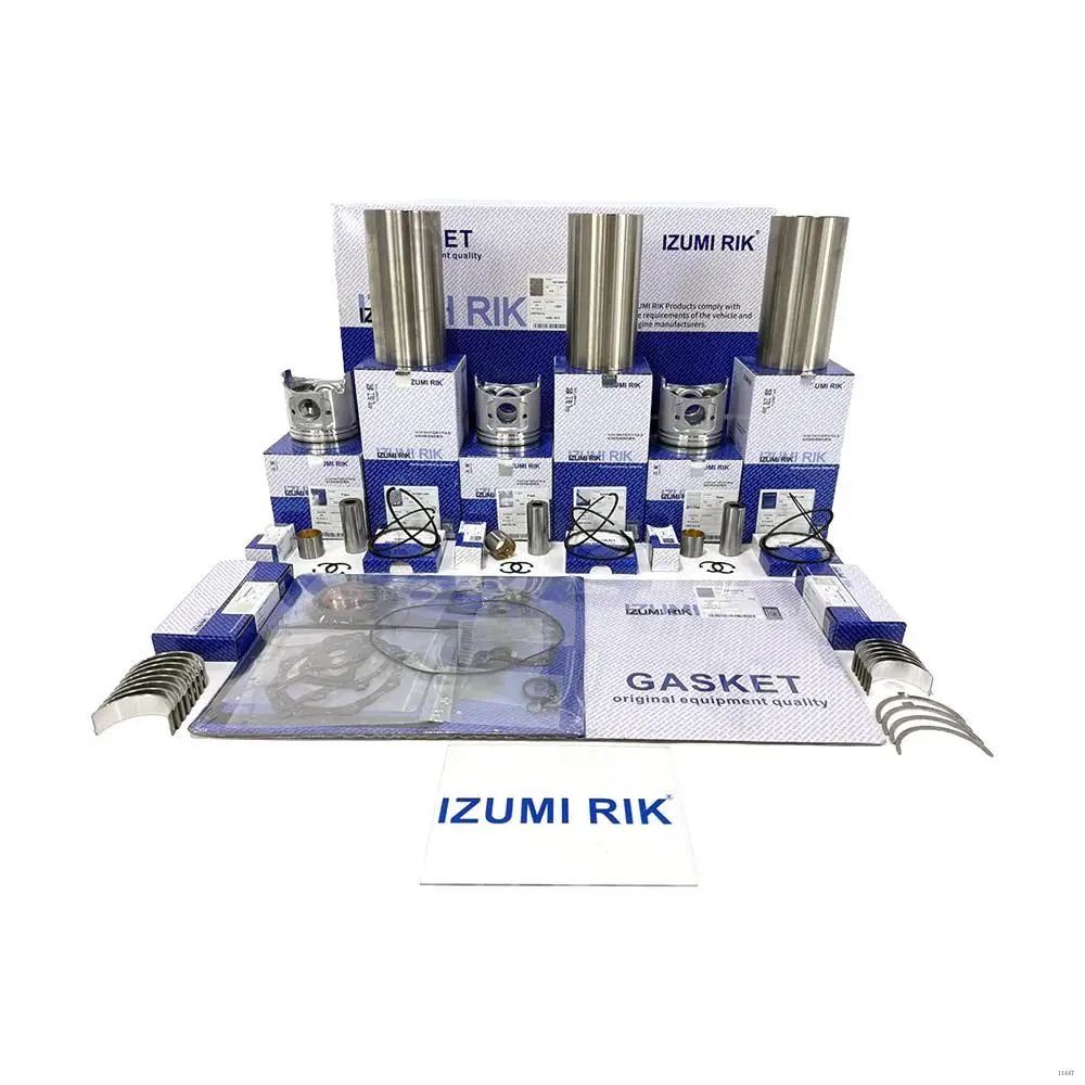 Overhaul Rebuild Kit with Overhaul Kit Main & Conrod Bearing with Thrust Washer for Isuzu 3LD1 Heavy Duty Engine Parts