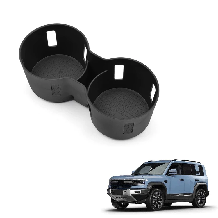 Car Cup Holder Trim for FangChengBao Leopard 5 Accessories ABS Center Console Water Cup Holder Interior Accessory