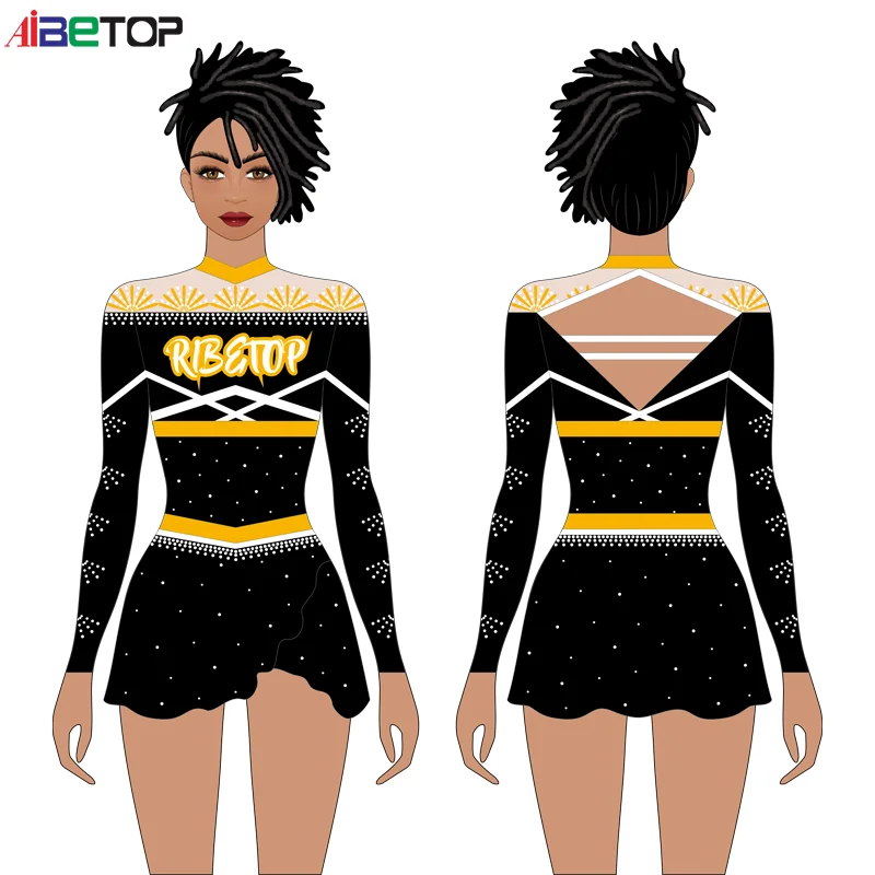 Custom Embroidery Cheer Clothes Applique Logo Cheerleading Uniforms ...