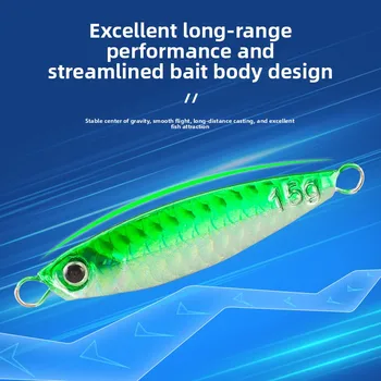 Custom Scale Falling ABS Plate Lure Bait Set Far-cast Fish Scale Pattern Sequin Artificial Hard Bait Hooks for Freshwater Sea – Hard Lure – view 4