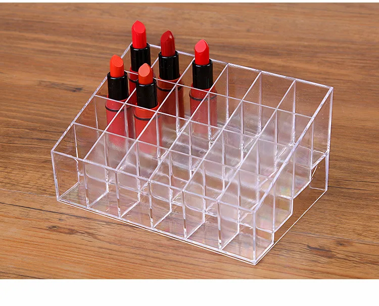 36 Grid Acrylic Lipstick Box Makeup Organizer Storage Box Lipstick nail polish organizer Display Holder Cosmetic Organizer Box details