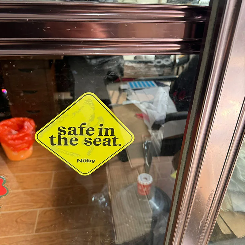 No Glue Removable Custom Transparent Electrostatic Safe in the Seat Car Window Static Cling Window Sticker