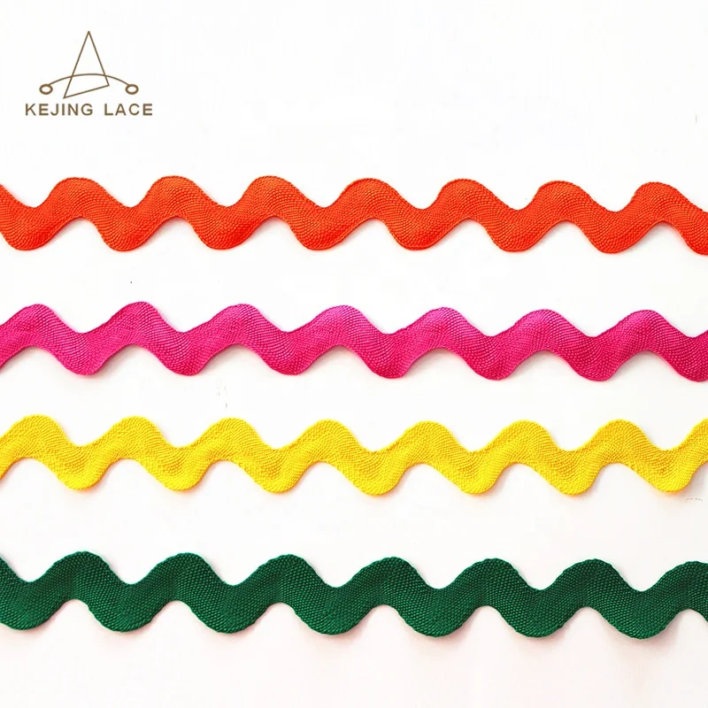Custom Widely Solid Ric Rac Trim Wholesale Colorful Zig Zag Ribbon Garment