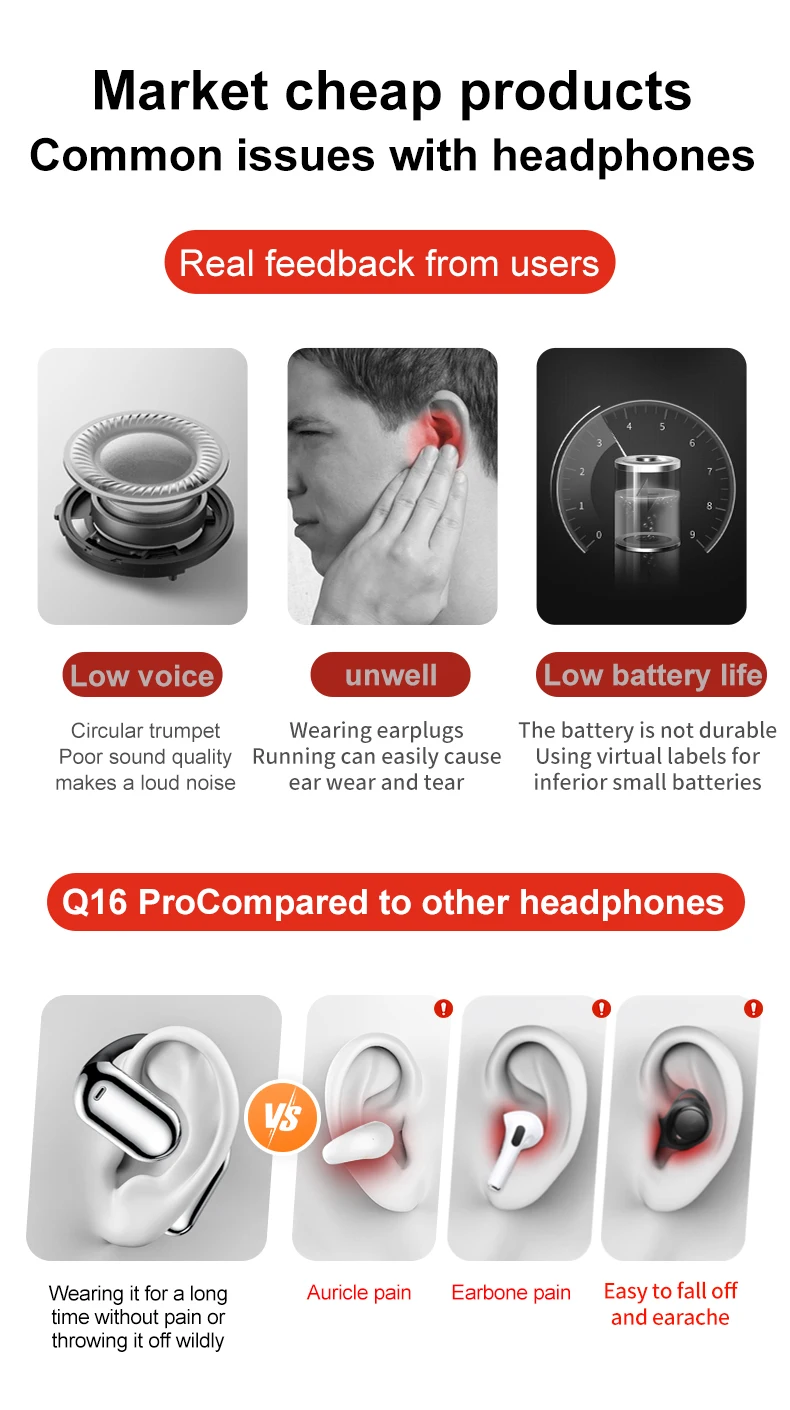 If you are searching for a supplier of a product with perfect quality control and highly competitive prices, which gives you an advantage in expanding your local market, then contact us now!  Competitive suppliers of  2024 Q16 PRO Wireless Earbuds LCD Touch Control Screen Ear Hooks Earphone BT 5.4 Camera Music ANC Noise Reduction Headphones