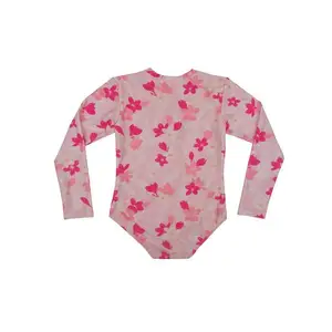 MLY Baby/Toddler Girls Long Sleeve One Piece Swimsuit Kid Swimwear With UPF 50+ Sun Protection