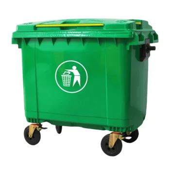 660 liter plastic garbage bin industrial trash can pedal waste bin