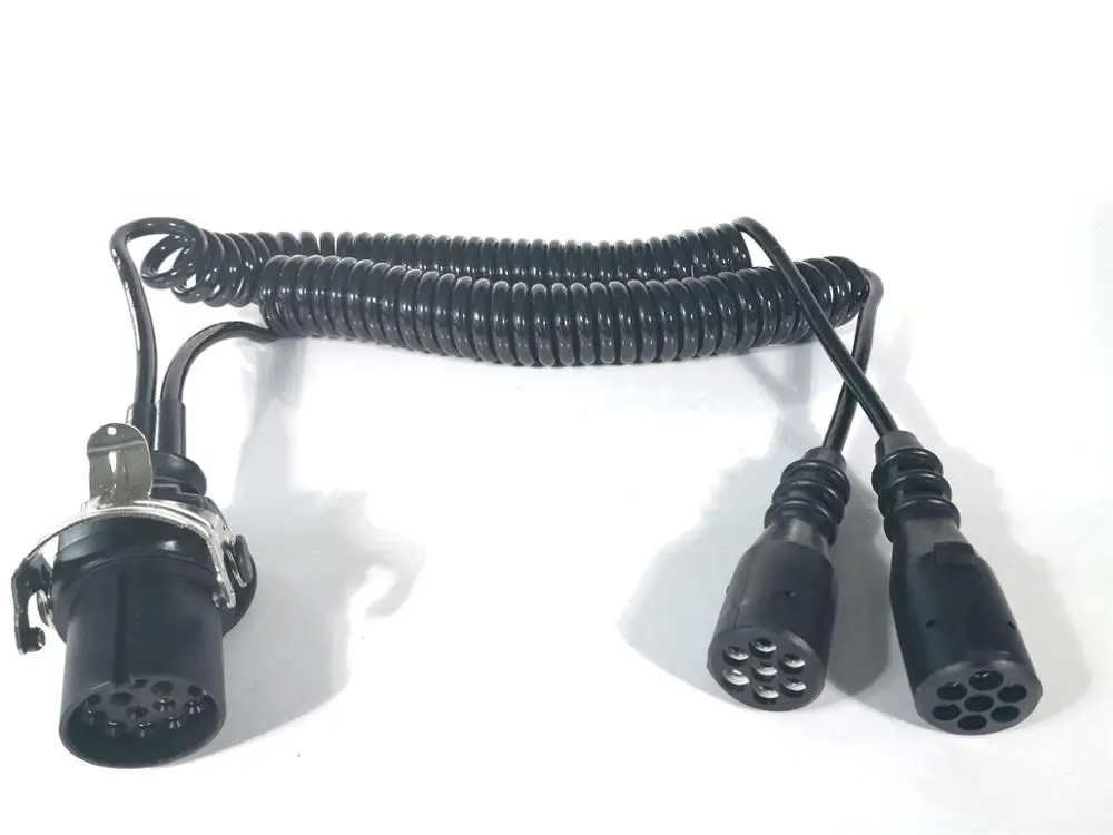 24 В цена 15 булавки + 7 Электрический прицепы кабель барабаны грузовик спиральный с литой разъем