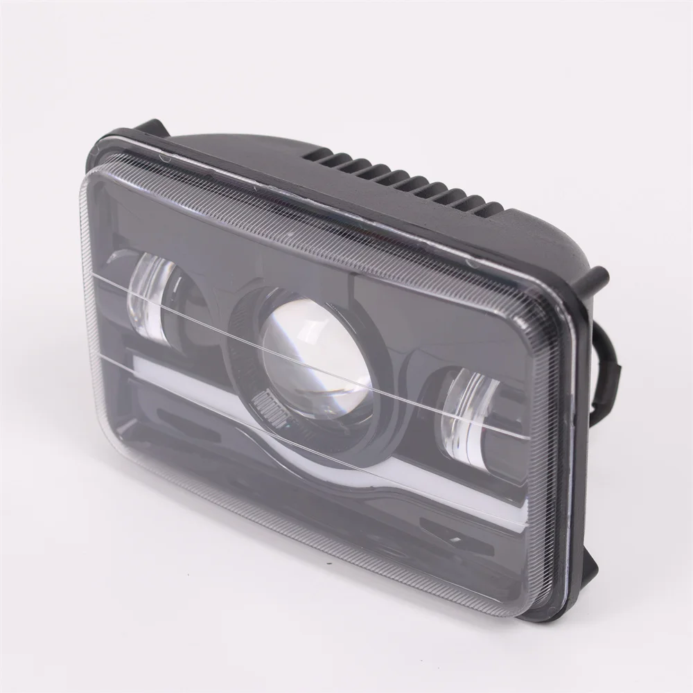 product tiypeor 5inch motorcycle truck front square led headlight with high low beam drl replacement for cherokee limited sport utility-9