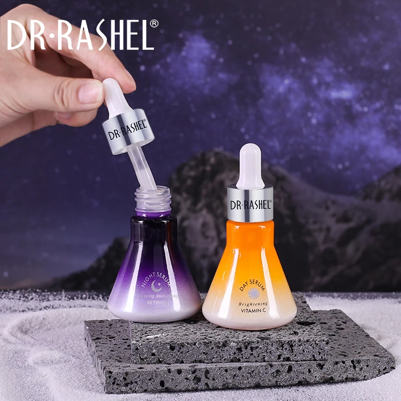 Dr Rashel Brightening Repairing Day And Night Use Retinol Vitamin C Serum Set For Face
