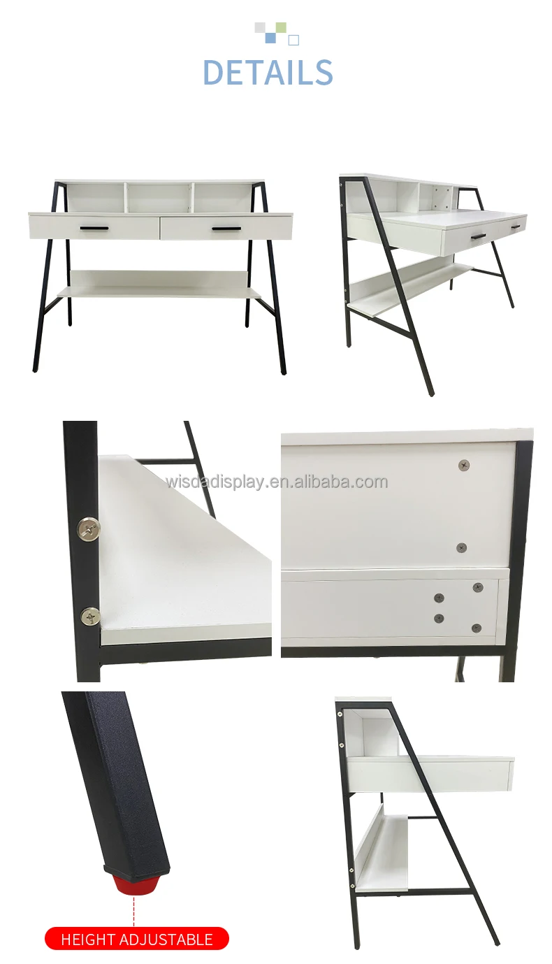 2021 hot sale industrial design dressing able  study desk computer desk with 2 drawers factory direct sale